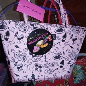 Betsey Johnson Pink Graphic Tote
